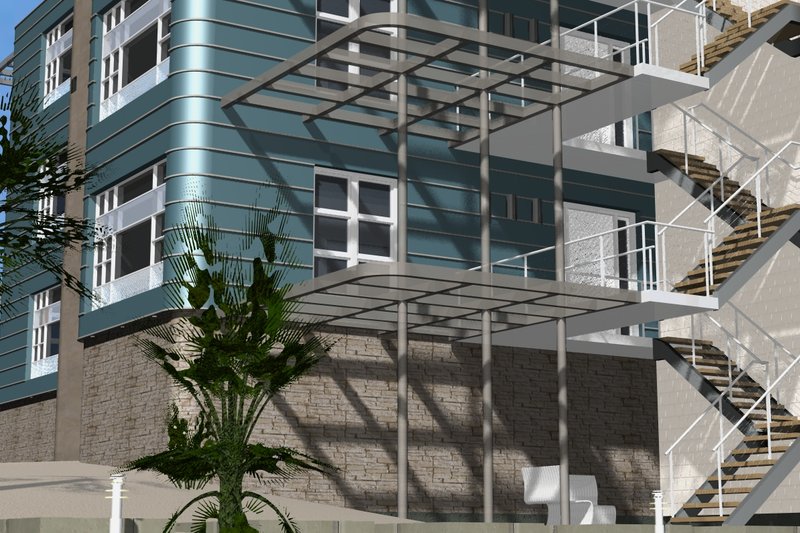 House Plan Design - Exterior - Other Elevation 1 for Contemporary House Plan #535-17 - 9 bed, 9 bath