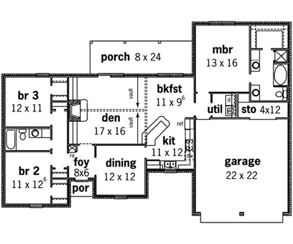 European Floor Plan - Main Floor Plan #16-247