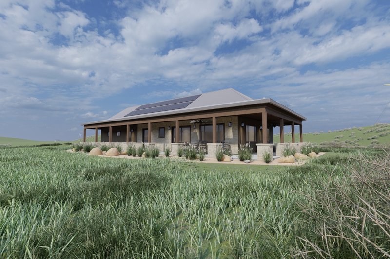 House Blueprint - Farmhouse Exterior - Front Elevation Plan #1069-25