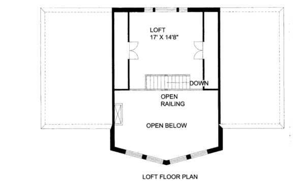 House Plan Design - Cabin Floor Plan - Upper Floor Plan #117-607