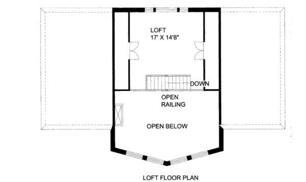 Architectural House Design - Cabin Floor Plan - Upper Floor Plan #117-607
