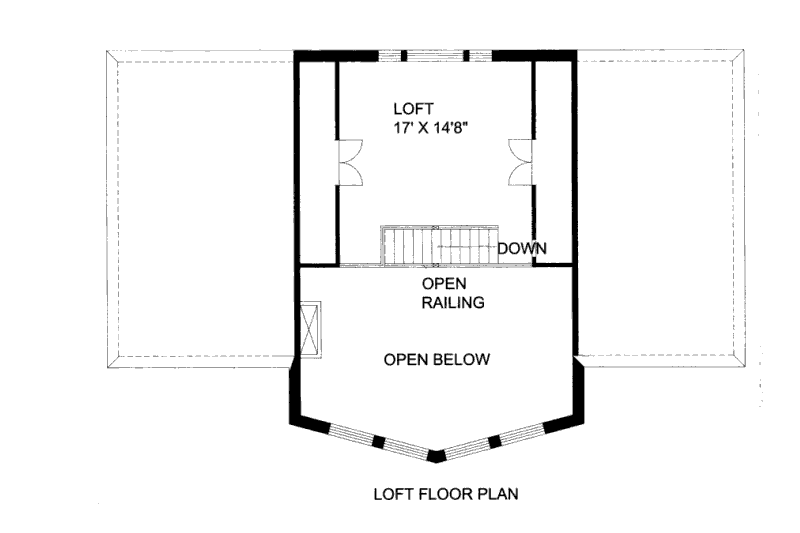 Dream House Plan - Floor Plan - Upper Floor for Cabin House Plan #117-607 - 3 bed, 2 bath