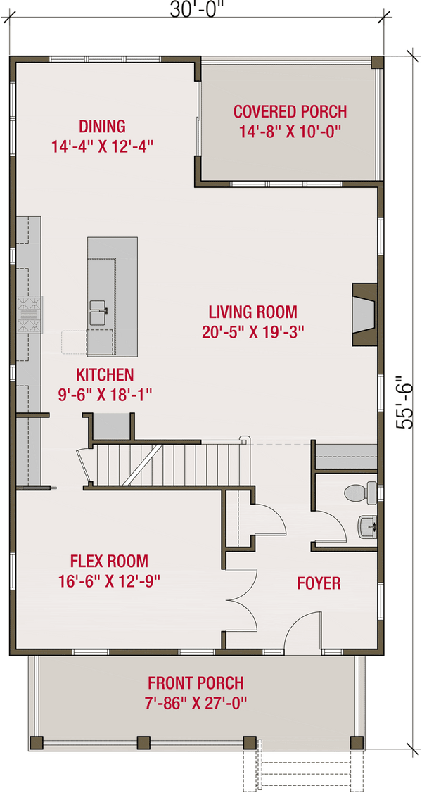 Architectural House Design - Bungalow Floor Plan - Main Floor Plan #461-91