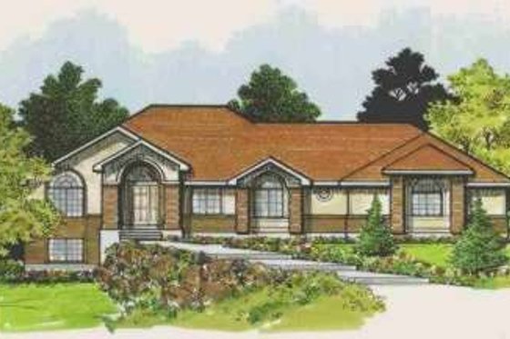 Exterior - Front Elevation for Traditional House Plan #308-128 - 7 bed, 3 bath