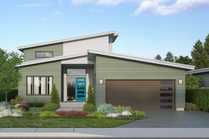 Modern Exterior - Front Elevation Plan #124-1207