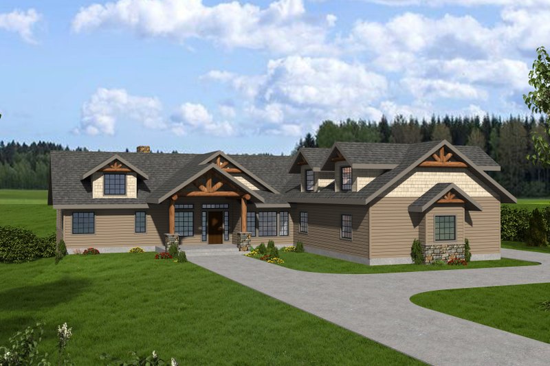 Home Plan - Traditional Exterior - Front Elevation Plan #117-418