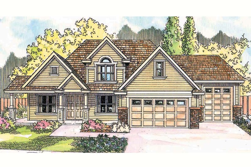 Architectural House Design - Country Exterior - Front Elevation Plan #124-604