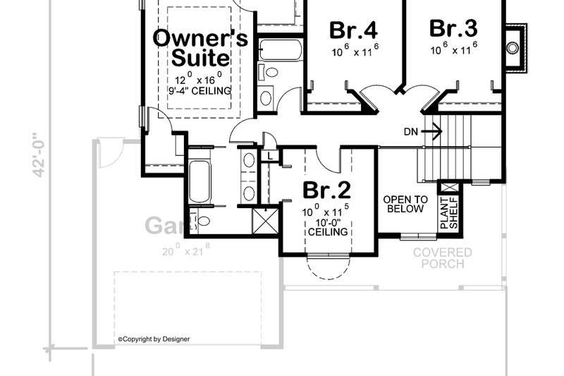 Home Plan - Exterior - Front Elevation 5 for Craftsman House Plan #20-2191 - 4 bed, 2.5 bath