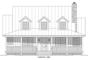 Exterior - Front Elevation 3 for Country House Plan #932-14 - 3 bed, 3.5 bath