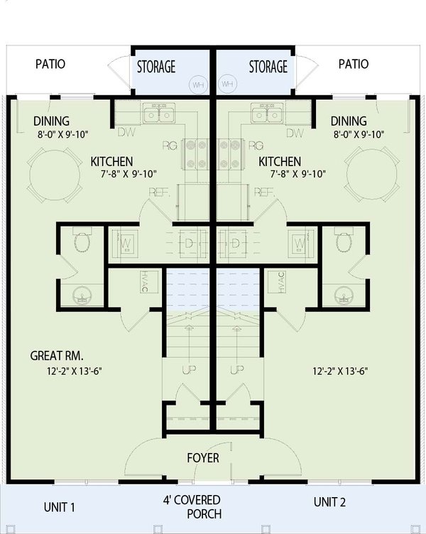 Home Plan - Southern Floor Plan - Main Floor Plan #17-2041