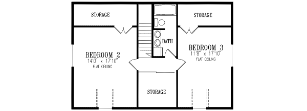 Dream House Plan - Country Floor Plan - Upper Floor Plan #1-124