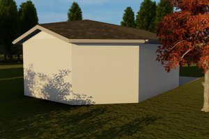 Exterior - Rear Elevation for Traditional House Plan #1060-93, 0 bath