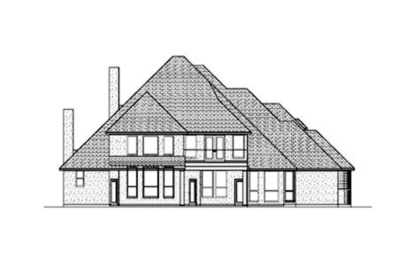 House Design - Exterior - Rear Elevation for European House Plan #84-423 - 4 bed, 4 bath