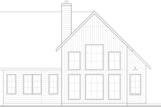 Exterior - Rear Elevation 2 for Cottage House Plan #23-2904 - 3 bed, 1.5 bath