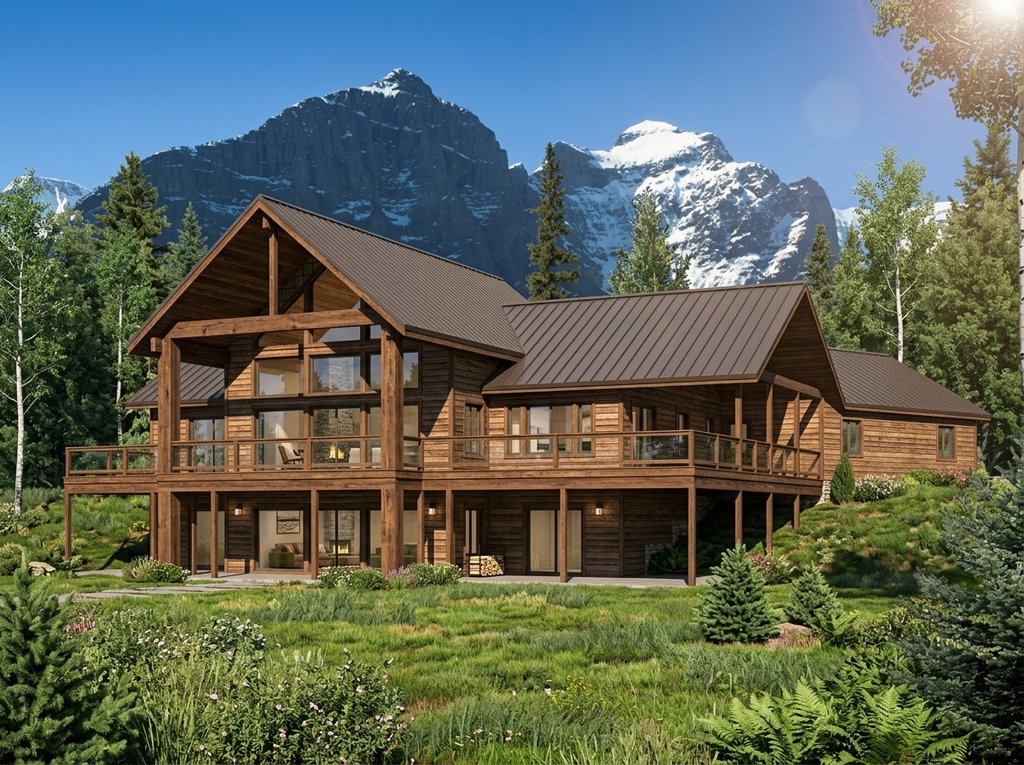 Exterior - Front Elevation 2 for Modern House Plan #117-393 - 3 bed, 3 bath