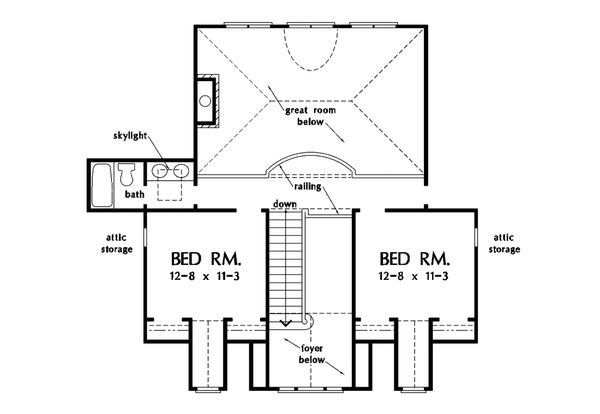 Architectural House Design - Country Floor Plan - Upper Floor Plan #929-18
