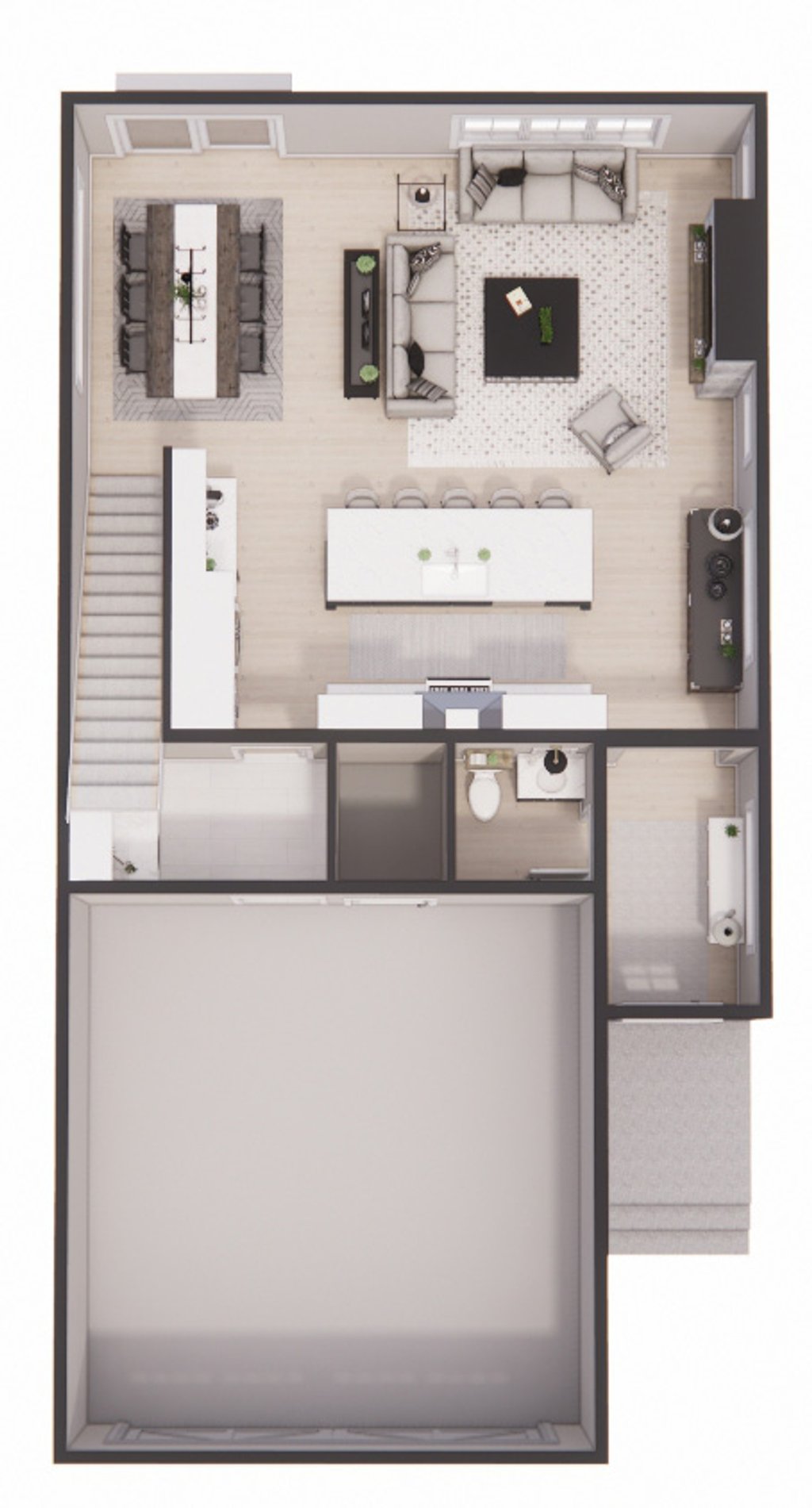 Floor Plan - Main Floor 1 for Modern House Plan #51-1516 - 3 bed, 2.5 bath