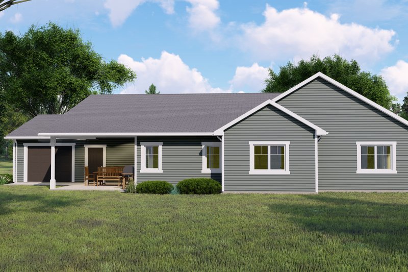 Dream House Plan - Exterior - Rear Elevation for Craftsman House Plan #1064-142 - 2 bed, 2.5 bath