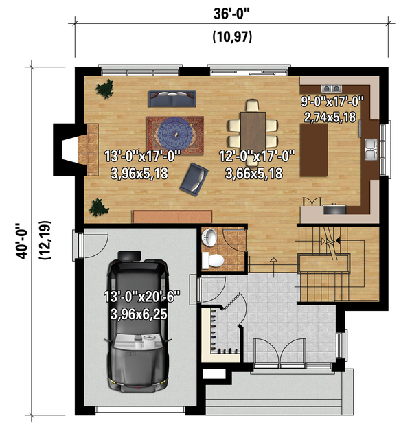 Home Plan - Contemporary Floor Plan - Main Floor Plan #25-4314