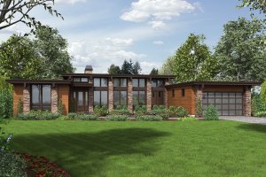 Modern style Home, front elevation