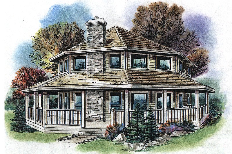 Country Style House Plan - 3 Beds 2 Baths 1423 Sq/Ft Plan #18-296