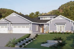 Ranch Exterior - Front Elevation Plan #1077-9