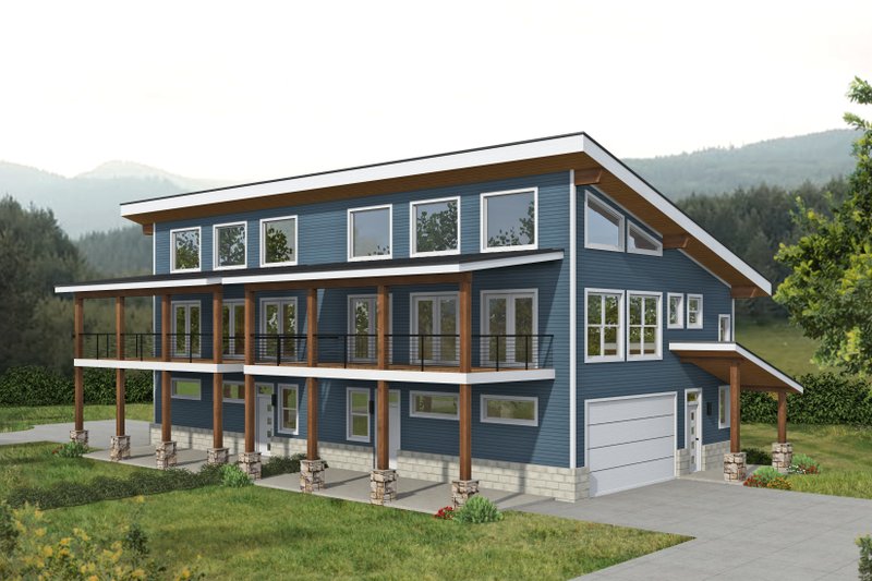Dream House Plan - Contemporary Exterior - Front Elevation Plan #932-1177