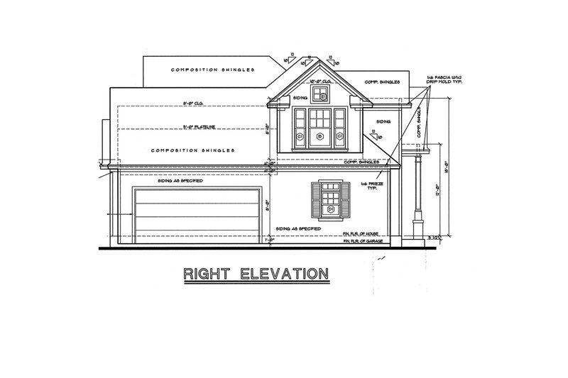 Home Plan - Exterior - Other Elevation 1 for Traditional House Plan #20-612 - 3 bed, 2.5 bath
