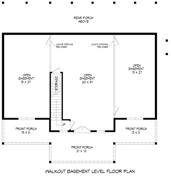 House Blueprint - Traditional Floor Plan - Lower Floor Plan #932-514