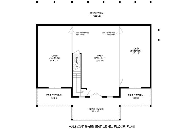 Home Plan - Floor Plan - Lower Floor for Traditional House Plan #932-514 - 2 bed, 2 bath