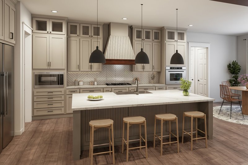 Home Plan - Interior - Kitchen for Farmhouse House Plan #430-410 - 4 bed, 3.5 bath