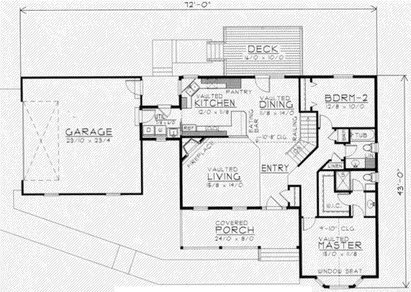 Ranch Floor Plan - Main Floor Plan #112-110