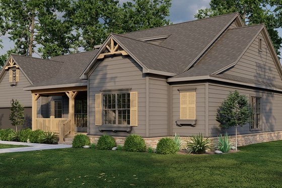 Exterior - Front Elevation 4 for Craftsman House Plan #923-311 - 4 bed, 2.5 bath
