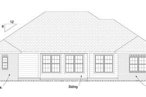 Exterior - Rear Elevation for Traditional House Plan #513-2062 - 4 bed, 3 bath
