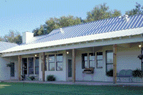 Exterior - Rear Elevation for Southern House Plan #410-215 - 3 bed, 2.5 bath