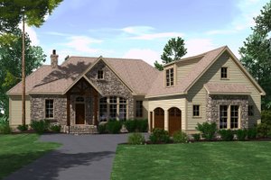 Ranch Exterior - Front Elevation Plan #1071-11