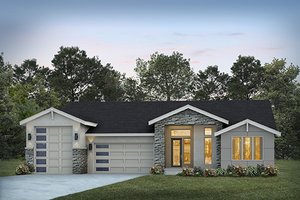 Ranch Exterior - Front Elevation Plan #569-65