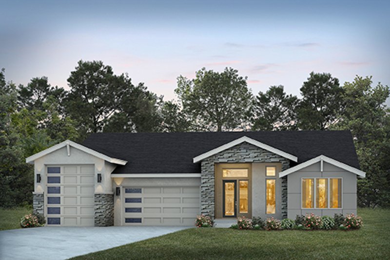 Dream House Plan - Ranch Exterior - Front Elevation Plan #569-65