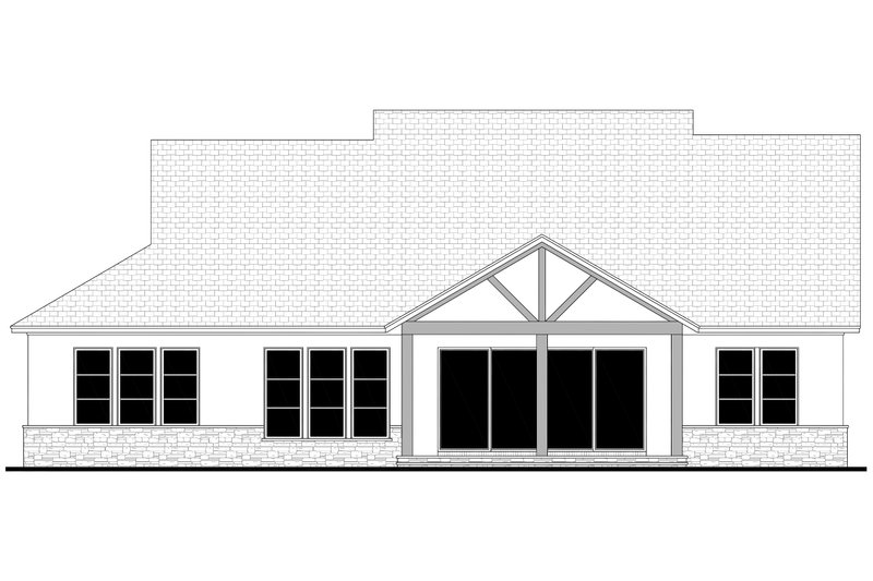 Home Plan - Exterior - Rear Elevation for Southern House Plan #430-321 - 3 bed, 3.5 bath