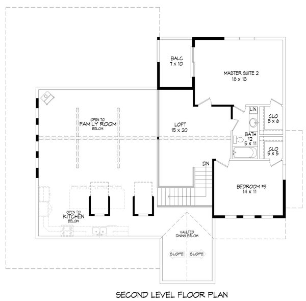 Country Floor Plan - Upper Floor Plan #932-685