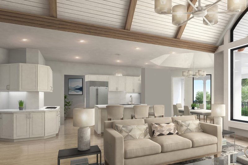 Dream House Plan - Interior - Family Room for Craftsman House Plan #54-381 - 4 bed, 3.5 bath