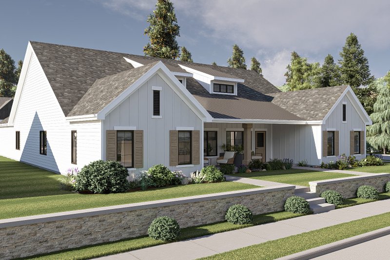 Dream House Plan - Exterior - Other Elevation 1 for Modern House Plan #455-353 - 3 bed, 2 bath