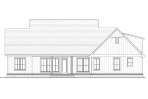 Exterior - Rear Elevation for Farmhouse House Plan #430-196 - 3 bed, 2.5 bath