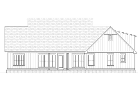 Exterior - Rear Elevation for Farmhouse House Plan #430-196 - 3 bed, 2.5 bath