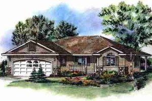 Traditional Exterior - Front Elevation Plan #18-1002
