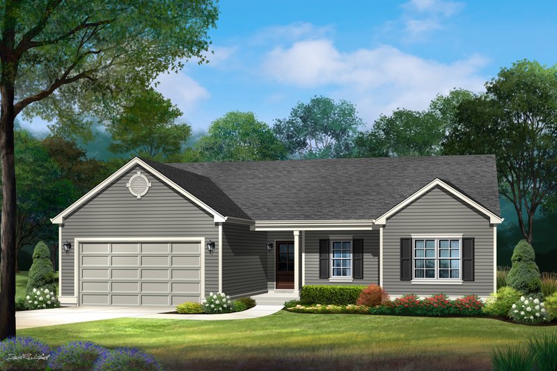 Ranch Style House Plan - 3 Beds 2.5 Baths 1819 Sq/Ft Plan #22-630