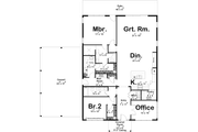 Modern Style House Plan - 2 Beds 2 Baths 2214 Sq/Ft Plan #455-466 Floor 
