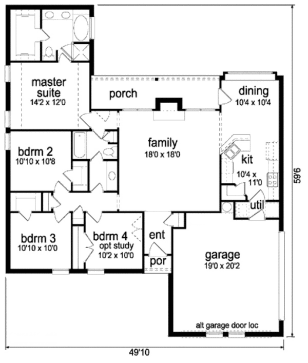 European Floor Plan - Main Floor Plan #84-330