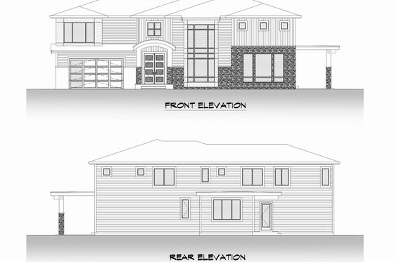 Exterior - Other Elevation 2 for Contemporary House Plan #1066-190 - 5 bed, 4.5 bath