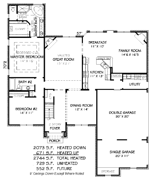 Traditional Floor Plan - Main Floor Plan #424-21